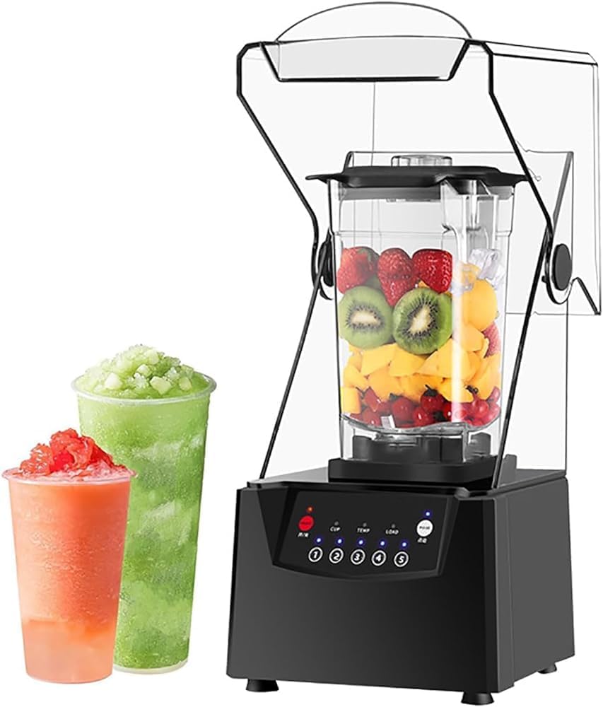 2L Electric Stand Mixer,Blade Ice Crusher,Commercial Blender,Smoothie Maker,with Sound Enclosure,5 Presets,for Smoothie