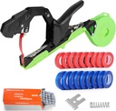 Plant Tying Machine Tool with 20 Rolls of Tape – Handheld Garden Tape Gun for Climbing Plant Support, Vines, and Tomatoes – Clips & Ties for Staking and Training Indoor & Outdoor Use