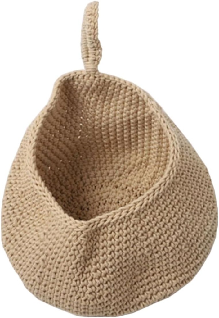 Garneck Kitchen Wall Storage Fruit Basket Hanging Woven Light Weight Boho Style