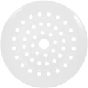 Garneck Pure White Ceramic Steaming Plate with Drain Practical Dumpling and Fish Steamer Tray for Kitchen Cooking High Temperature Fired Food Steaming Holder Easy to Clean