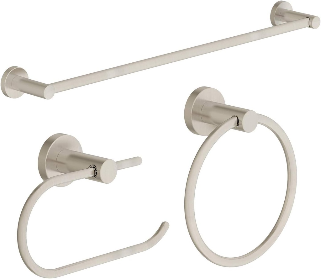 Symmons 35AC3BUNDLESTN Dia 3-Piece Wall-Mounted Bathroom Hardware Set in Satin Nickel