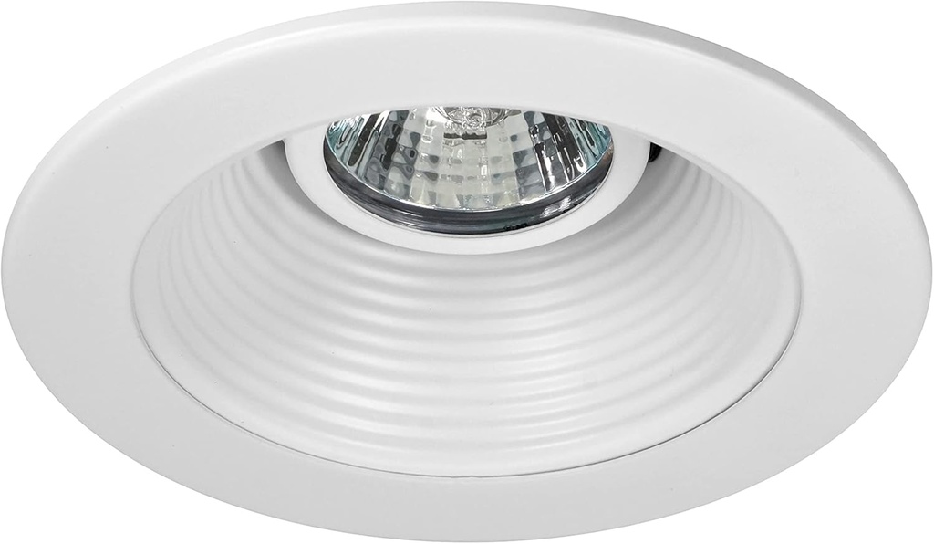 NICOR Lighting 4 inch White Recessed Baffle Trim for MR16 Bulb (14002)