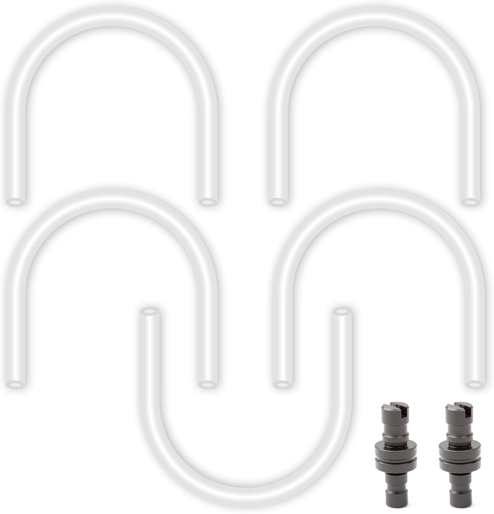 5Pcs Milk Tubes Hoses 36cm 6mm and 2Pcs Connector Nipples Compatible with Jura Nivona Melitta Frothing Nozzles Used for Milk Machine to Add Milk to Coffee Machine