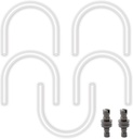 5Pcs Milk Tubes Hoses 36cm 6mm and 2Pcs Connector Nipples Compatible with Jura Nivona Melitta Frothing Nozzles Used for Milk Machine to Add Milk to Coffee Machine