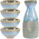 VOSAREA Japanese Kitchen Sake Set Ceramic Sake Cups Pot Decorative Pot Lid for Friends
