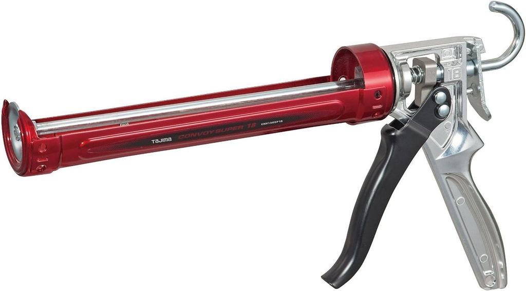 Tajima Caulk Gun - 1/4 Gallon (1 Quart) Convoy Super 18 Caulking Tool with 18/1 Thrust Ratio & Auto Flow Stop - CNV-900SP18
