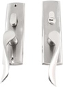 Household Door Cabinet Hardware Bedroom Metal Safety Handle Lock Latch Silver Tone w Locks 3 Keys