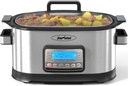 11-in-1 Multicooker, 6.5QT Slow Cooker Roaster Oven, Digital Programmable Multi Functional Pot with Timer, Temp Control, Delay Start, Glass Lid, Removable Nonstick Pot & Roast/Steam Rack