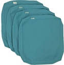 CozyLounge Serenity Teal Outdoor Water Repellent Patio Chair Cushion Seat Pillow Covers (24"x24"x4" (4 Covers))