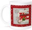 3dRose Image of Two Deer, Ice Skates, Candy Cane, Snoflakes, Christmas 11oz Mug