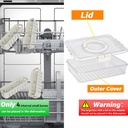 2 Pcs Portable Picnic Parties Fruit Tray, Fridge Food Veggie Condiment Divided Serving Preservation Storage Containers, Kitchen Clear Snackle Box Candy Organizer with Lid Handle