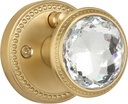 Gold Door Knob Crystal Door Knob Privacy Brushed Gold Door Knobs for Bedroom and Bathroom Glass Satin Brass,Zinc Alloy 1 Pack
