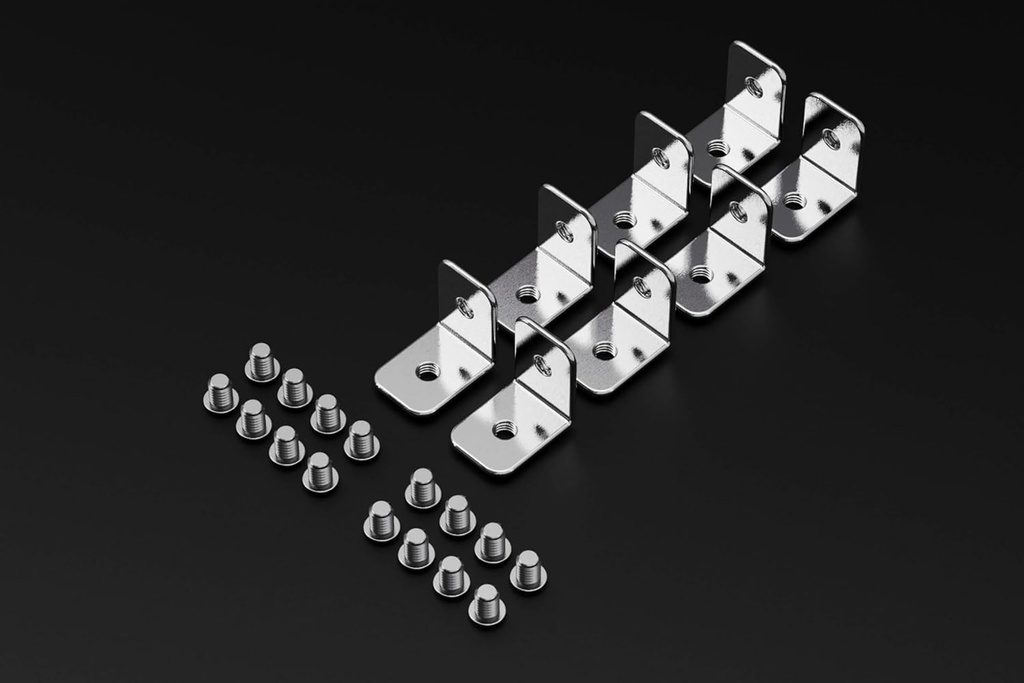 GuineaLoft™ L2 Bracket Set - 2-Hole L-Shaped Bracket Set w/ 8 Brackets and 16 Screws - Guinea Loft Exclusive