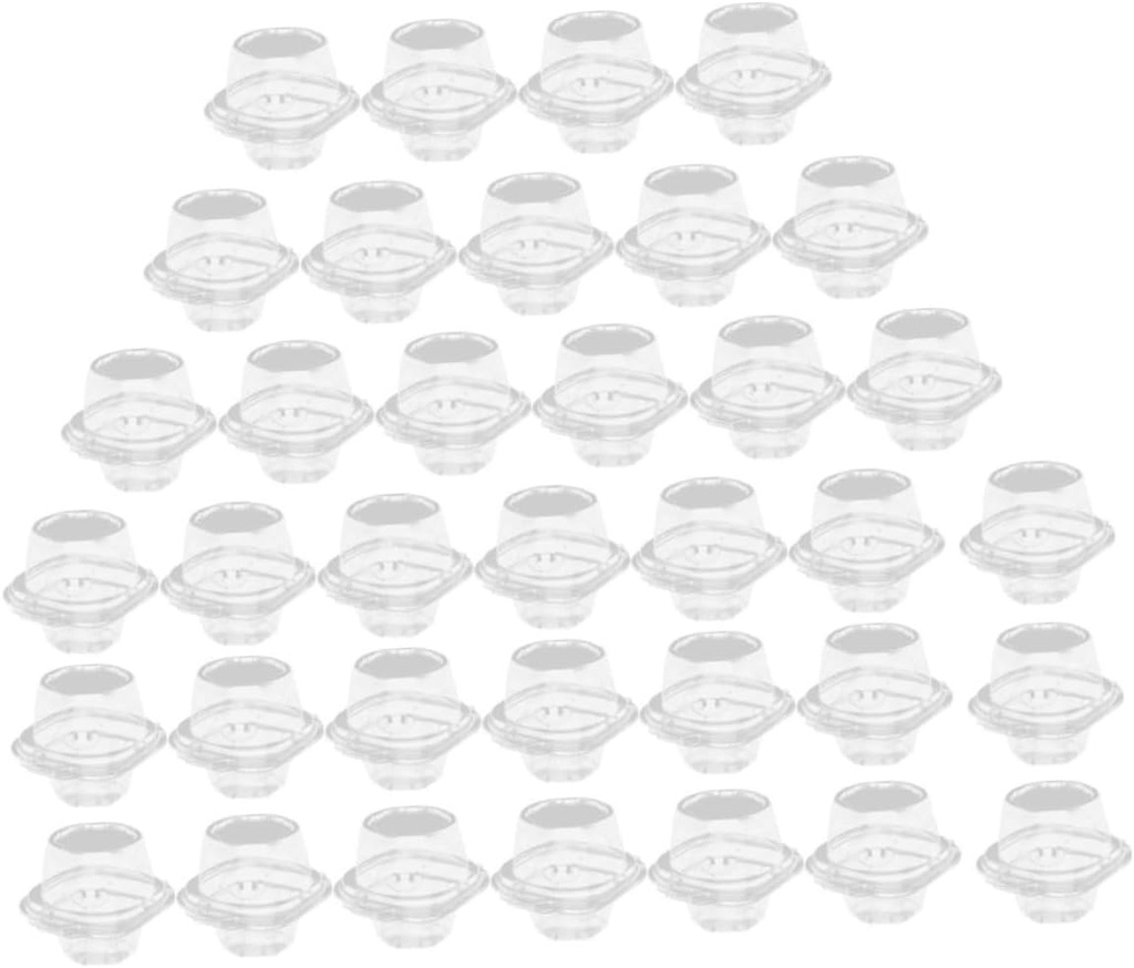 100Pcs Plastic Cupcake Containers Single Egg Tart Paper Cups Muffin Packing Box Bakery Supplies for Cakes and Cupcakes