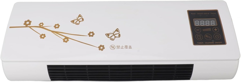 Wall Mounted Air Conditioner, Small Heating Air Conditioner with Remote Control, Household Wall Hanging Air Conditioning Heater Bathroom Air Conditioning Hot Fan (US Plug 110V)