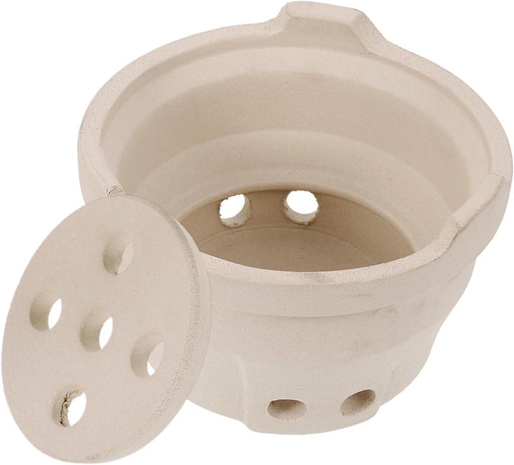 POPETPOP Portable Pottery Charcoal Grill Stove Lightweight Tabletop Bbq for Outdoor Cooking Camping and Picnics Durable Heat-resistant Design for and Storage