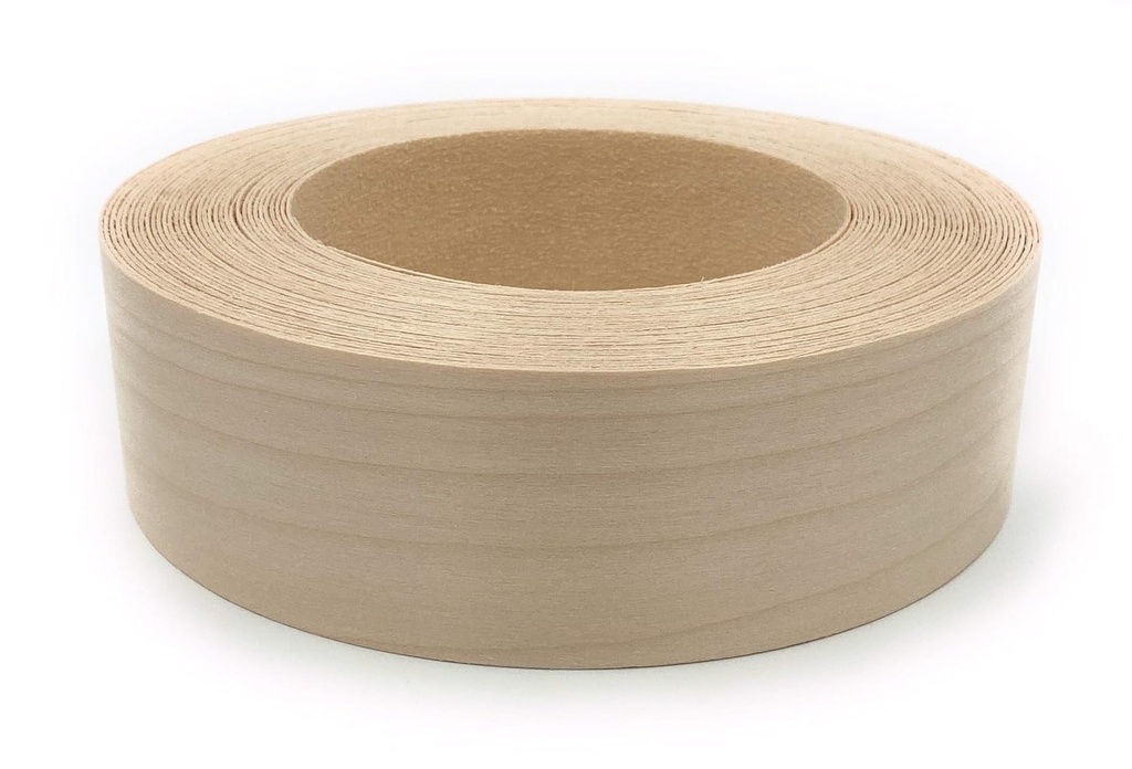 Edge Supply Birch 1-1/2" X 25 ft Roll, Wood Veneer Edge Banding Preglued, Iron on with Hot Melt Adhesive, Flexible Wood Tape Sanded to Perfection. Easy Application, Made in USA