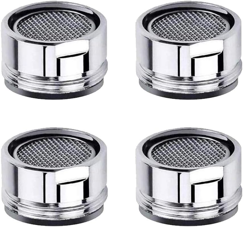 Faucet Aerator Kitchen Sink Replacement Parts With Brass Shell 15/16-Inch Male Threads Filter With Gasket for Kitchen Bathroom - 4 Pack