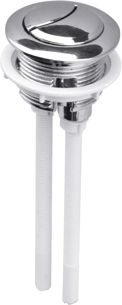 Dual Flush Toilet Kit Plastic Adjustable Top Push Button Toilet Tank Button Replacement for Most Dual Flush Toilet with 38mm Hole in the Cistern Lid