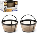GoldTone Reusable 8-12 Cup Basket Filter fits Black & Decker Coffee Machines and Brewers. Replaces Black & Decker Reusable Coffee Filter and Permanent Coffee Basket Filter (2 Pack)