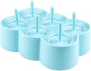 Silicone Popsicle Molds for Boy Girl Diy Round Ice Cream Maker Tool Food-grade Silicone Easy to Clean Fun Treats for Family and Friends Blue