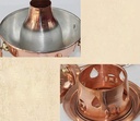 Copper Hot Pot Retro Home/Restaurant Alcohol Furnace Small Hot Pot Copper Slow Cooker Portable Outdoor Dry Boilers