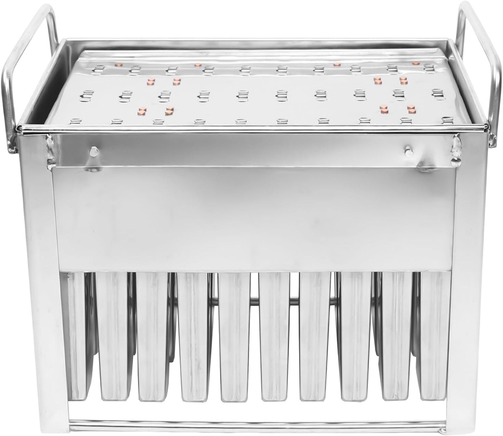 Ice Cream Mold, 30PCS Stainless Steel Ice Cream Mold Commercial Ice Cream Mold Popsicle Molds Ice Lolly Pops Popsicle Machine Ice Cream Mold Box Silver Ice Cream Mold Home Kitchen, Store