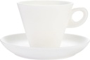 Tea Cup White Suet Jade Porcelain Espresso Cup with Saucers Porcelain Coffee Mug Elegant European Charm (M) ()