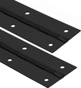 2Pack Heavy Duty Piano Hinge, 2" Open Width x 20" Continuous & Piano Hinges, 0.06” Thick Stainless Steel Piano Hinge with Holes, Black Stainless Furniture Hinges for Cabinet Door Cases Woodworking