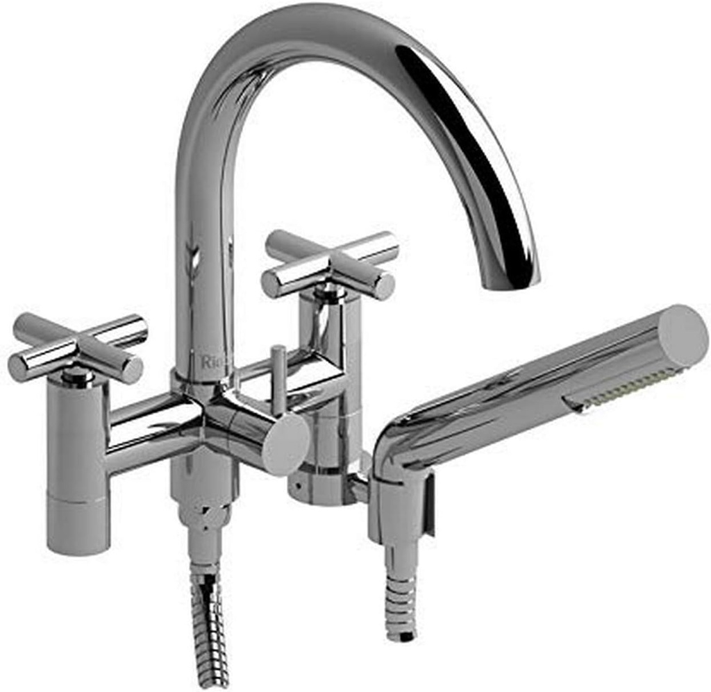 Riobel PA06+C 6" tub Filler with Hand Shower, Chrome