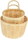 1 Set Woven Storage Baskets Wall Hanging Vegetable Baskets for Kitchen Stylish Storage to Save Counter Space for Fruits Veggies and Eggs
