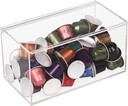 Coffee Pod Holder Acrylic K Cup Holder Organizer for Nespresso Vertuoline Capsules, Tea Bag, Sugar Packets, Coffee Capsule Storage Organizer with Hinge Lid Coffee Bar Accessories, Clear
