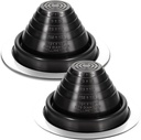 2 Pcs Pipe Flashing Boot for Pipe OD 1/4" to 5" EPDM Flexible Roof Jack Pipe Boot Metal Roofing Boots, 7-3/4 Inch in Base Diameter