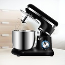 Stand Mixer with Dough Hooks Tilt-Head Electric Food Mixer, 5QT Stainless Steel Bowl 6 Speeds, Mixing Bowl Splash Guard, Dough Hook, Mixing Beater, Wire Whisk,Black