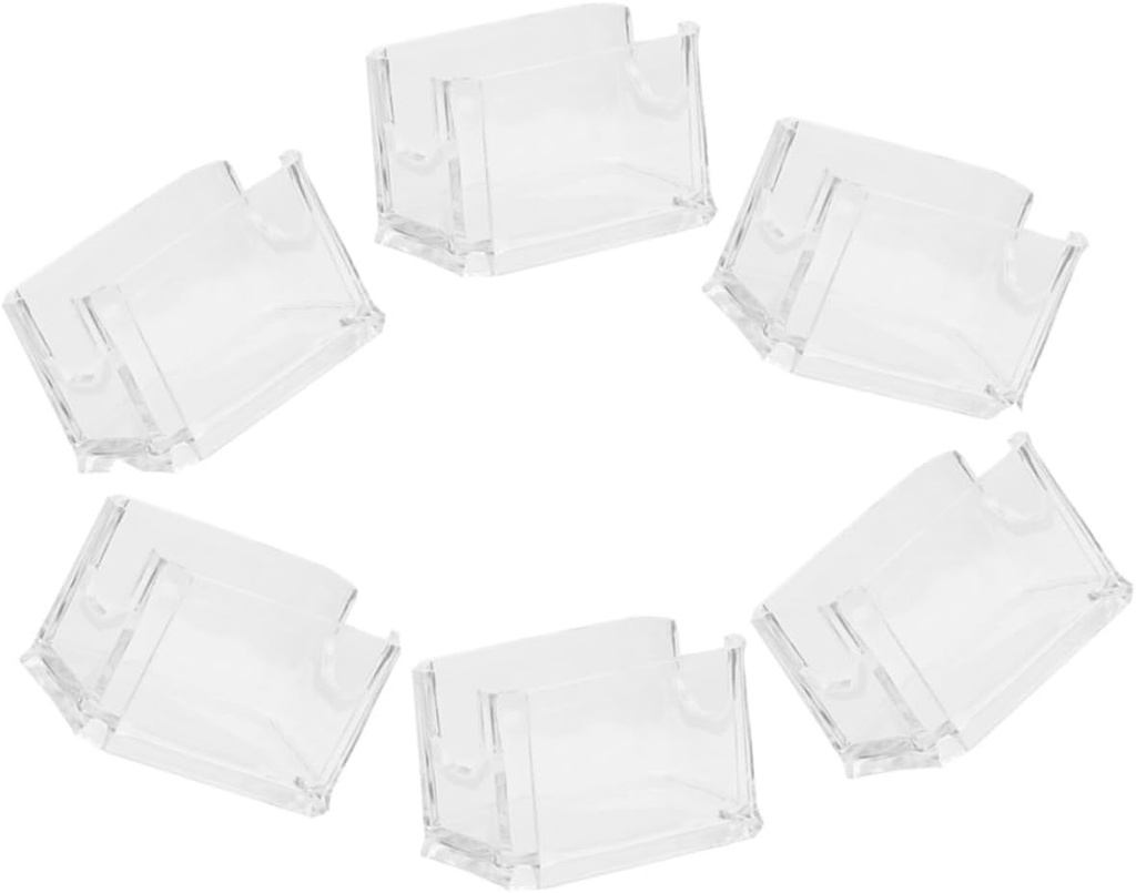 ABOOFAN 6pcs Modern Acrylic Coffee Pod Box Tea Bag Sugar Holder Storage Case for Home Office Hotel