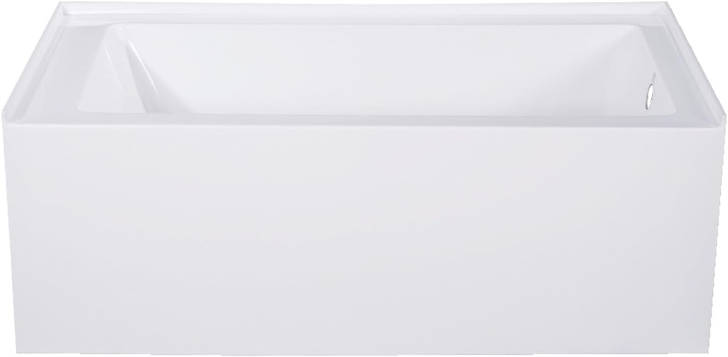 Kingston Brass VTAP543022R Aqua Eden Alcove Tub, White