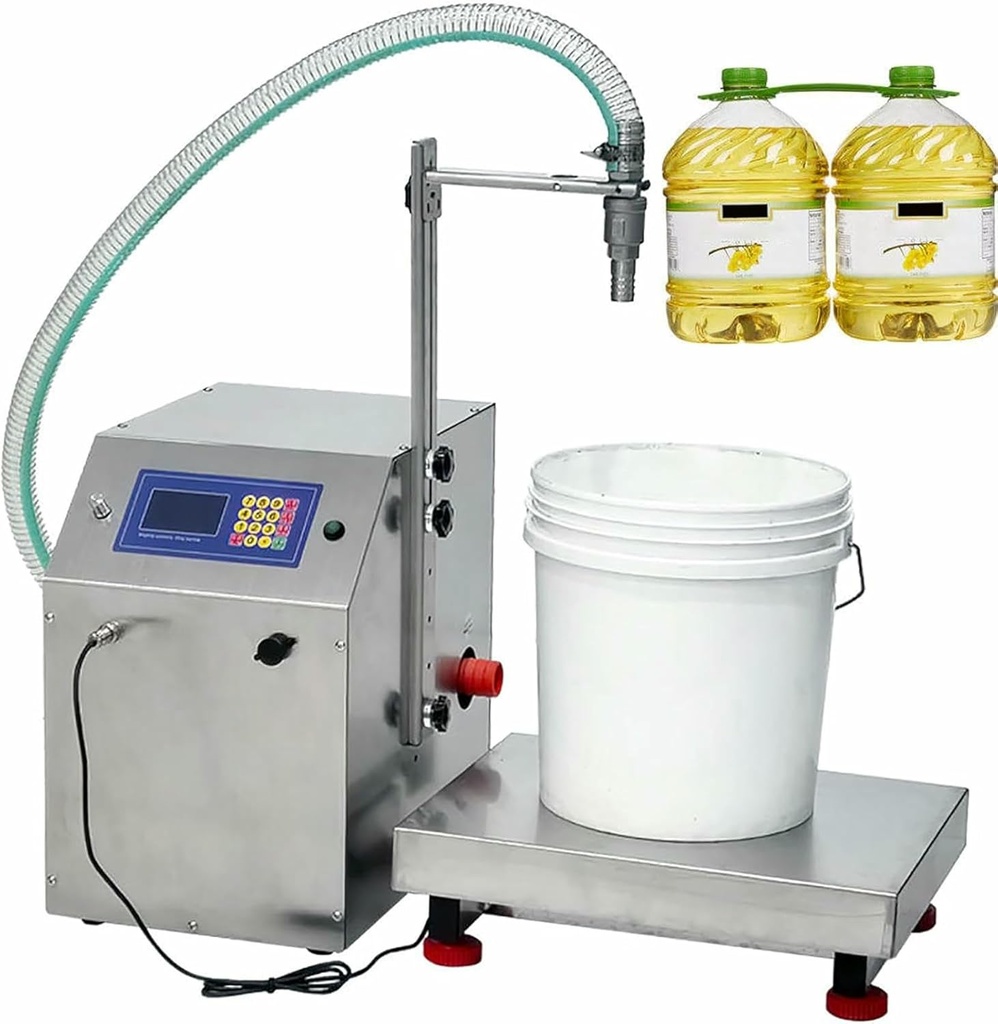 72L/MIN Liquid Filling Machine, 50g-100kg, Diaphragm Pump, Bottle Filler Machine, Digital Control for Perfume Laundry Detergent, dishwashing Liquid