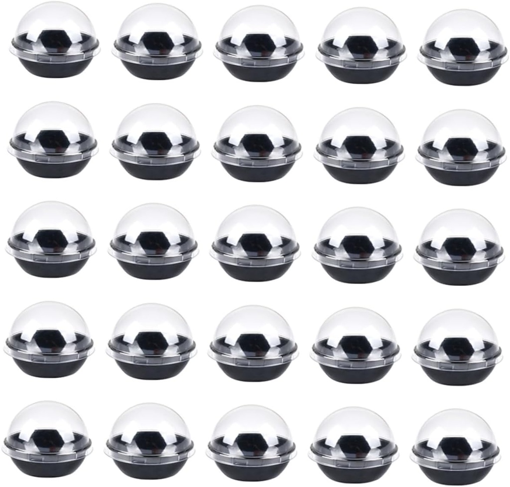 Cabilock Plastic Dessert Boxes 50pcs Dome Cake Boxes Bakery Cake Packaging Present Mousse