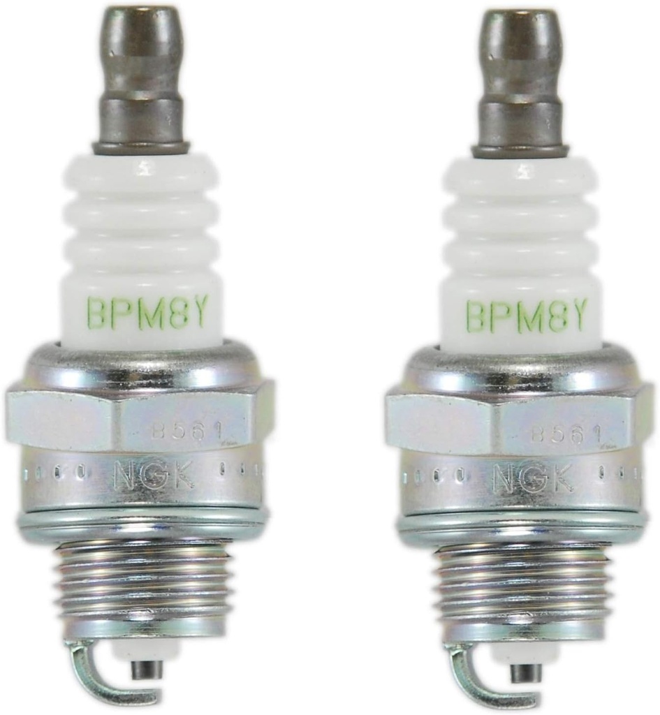 (2) NGK BPM8Y Spark Plugs - Replaces 2057, 5574, 15901019830, 285982 - Also Fits Echo SRM225, SRM210, SRM230, HC150, PE225, PB620, PE200, PB265, PE230, SRM280, HC155, PB460LN , PE280, PE260