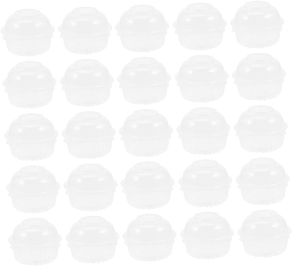 ABOOFAN 50Pcs Cupcake Boxes with Dome Lids Clear Dessert Containers for for Takeout Services and Outdoor Gatherings Versatile Holders for Muffins and Pastries