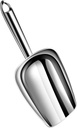 Reusable Stainless Steel Ice Cube Shovel Ergonomic Kitchen Scoop for Flour Grains Nuts and Candy for Home Bar Restaurant Use and Easy to Clean