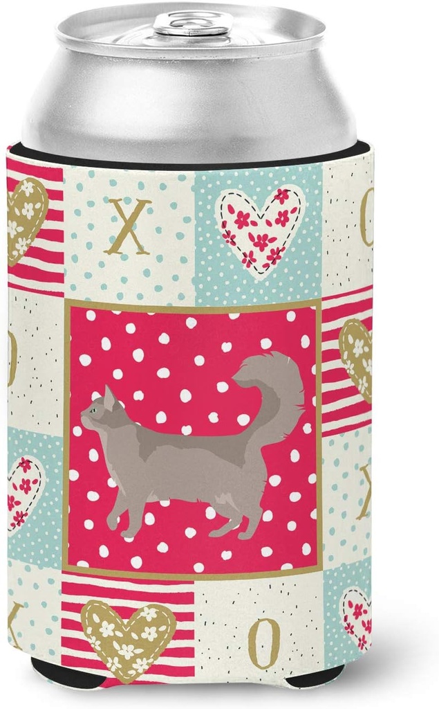 Caroline's Treasures CK5717CC Somali #2 Cat Love Can or Bottle Hugger, Red Cooler Washable Drink Sleeve Collapsible Beverage Insulated Holder, Can Hugger, Multicolor
