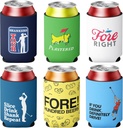Shanker Golf Beer Can Cooler Set - Funny Can Coolers for Golf - Pack of 6 Neoprene Can Coolers - Fits Cans and Bottles - Great Funny Golf Tournament Gift for Golfers