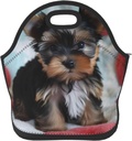 Yorkie Puppy Lunch Bag for Women Men Reusable Lunch Tote Bags Insulated Lunch Box Large Capacity Lunchbox Cooler Lunch Container for Work Office Picnic Travel