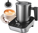 4-in-1 Electric Milk Frother and Steamer, Large 13.5oz Stainless Steel Pitcher, Hot & Cold Foam Maker and Milk Warmer for Lattes, Cappuccinos, Macchiato,Hot Chocolate, Dishwasher Safe