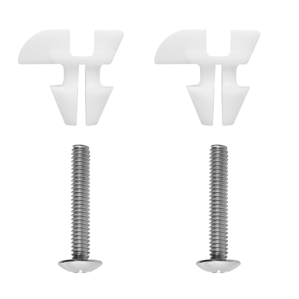 Toilet Seat Screws & Bolts for Kohler 1239016 Hardware Pack, Compatible with Kohler Toilet Seats Parts Secure Fit Toilet Seat Hardware Kit, Non-Slip Rust-Resistant - 2 Pack