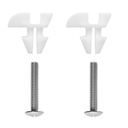 Toilet Seat Screws & Bolts for Kohler 1239016 Hardware Pack, Compatible with Kohler Toilet Seats Parts Secure Fit Toilet Seat Hardware Kit, Non-Slip Rust-Resistant - 2 Pack