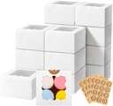 Mobestech 50 Pcs Cake Boxes Pastry Boxes With Lids Sheet Cake Boxes Cake Containers Cookie Container Dessert Boxes Baking Supplies