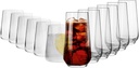 Krosno Glasses Set | 6x Tall Water Juice Drinking Glasses 16.2 oz + 6x Water Juice Drinking Glasses 12.9 oz | Crystal Glass | Perfect for Home, Restaurants and Parties | Dishwasher Safe