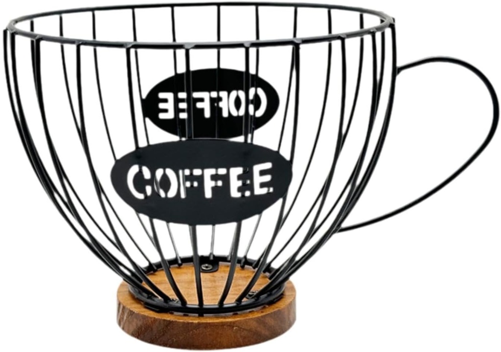 Coffee Pod Holder Coffee Capsule Basket Coffee Pod Storage Basket Large Capacity for Bar Hotel Counter Espresso Accessories, Black